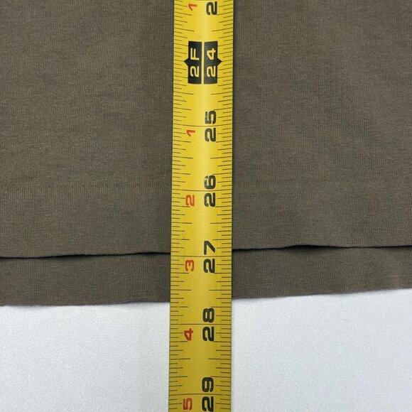 Allsaints Tank Top Shirt Mens XL Brown Oversized Fit Cut Off - Picture 8 of 9